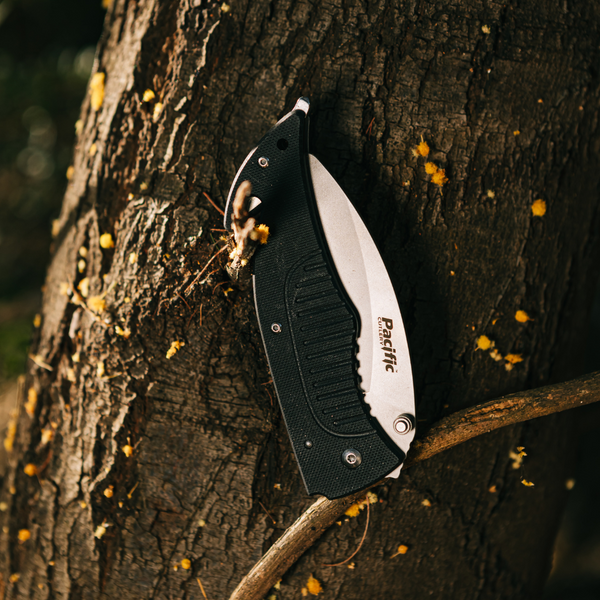 Pacific Cutlery | Rescue Tool Black Serrated w/Glass Breaker Seat Belt & Clothing Safety Cutter