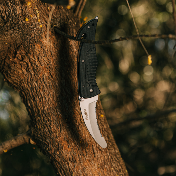 Pacific Cutlery | Rescue Tool Black Serrated w/Glass Breaker Seat Belt & Clothing Safety Cutter