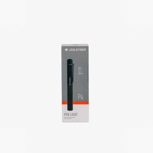 Ledlenser | P4 Flashlight 180lm 90m 23h 2xAAA Battery IP54 w/Pocket Clip