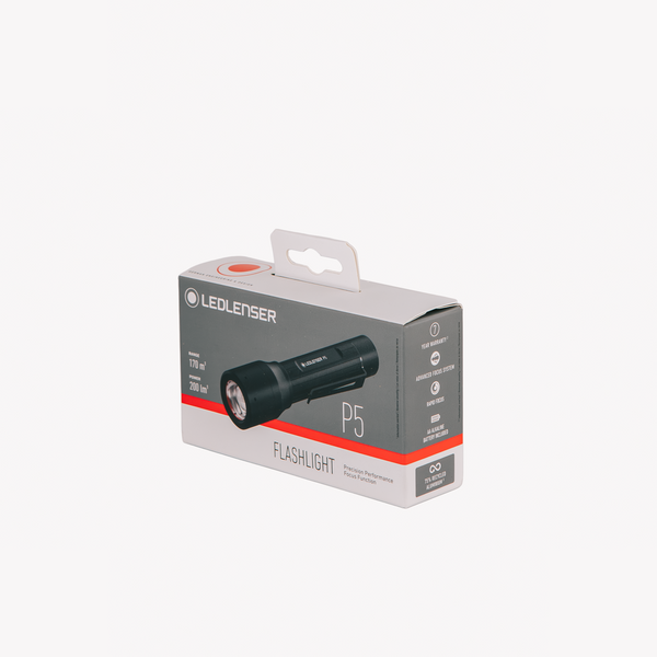 Ledlenser | P5 Flashlight 200lm 170m 8h 1xAA Battery IP54 w/Pocket Clip