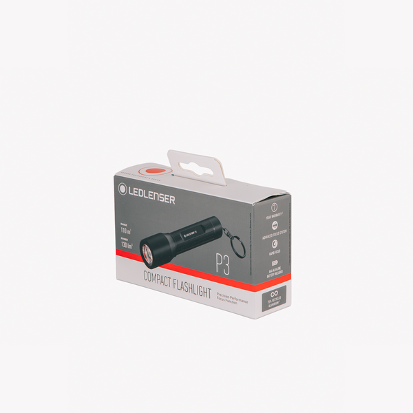 Ledlenser | P3 Flashlight 130lm 110m 6.5h 1xAAA Battery IP54 w/KeyRing