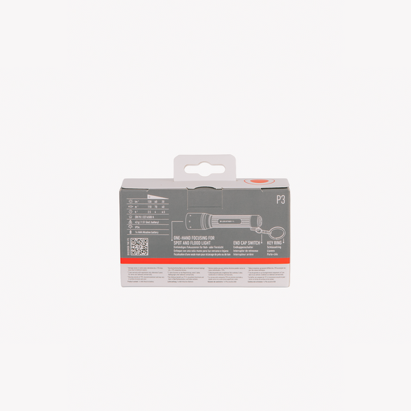 Ledlenser | P3 Flashlight 130lm 110m 6.5h 1xAAA Battery IP54 w/KeyRing