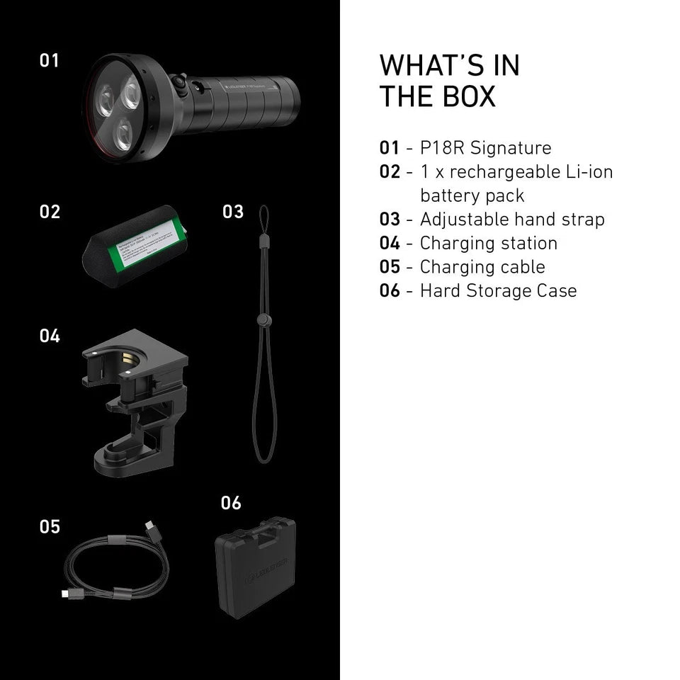 Ledlenser P18R Signature 7000lm Rechargeable Flashlight