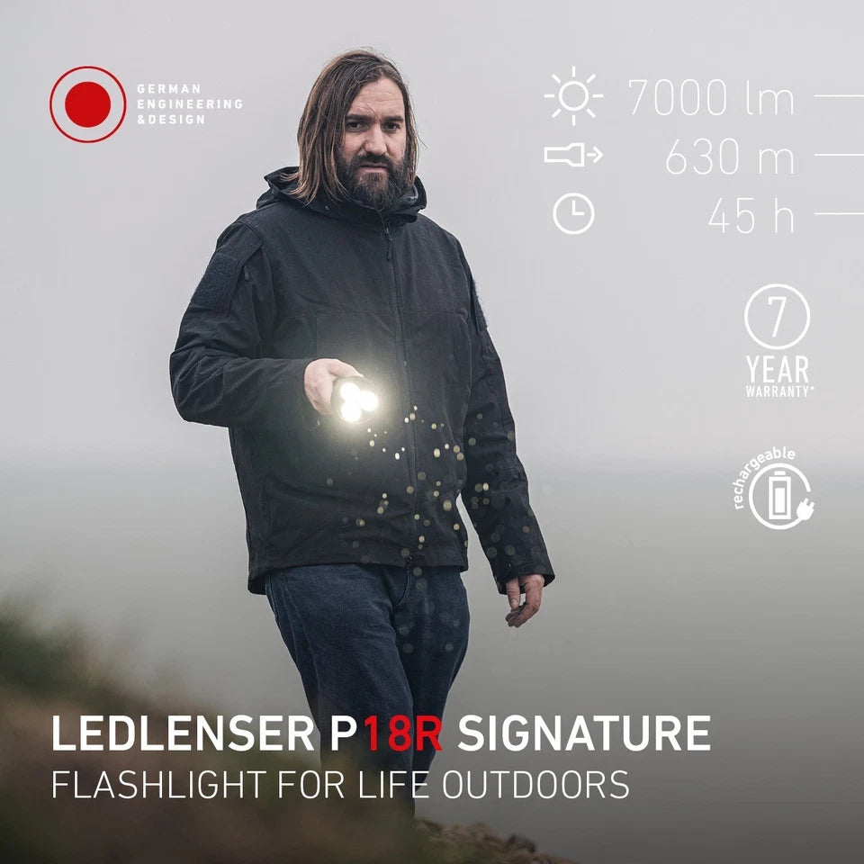 Ledlenser P18R Signature 7000lm Rechargeable Flashlight